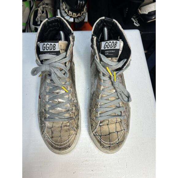  Beige Slide High Top Crocodile Print Sneaker Size 41 EU / 8 US Mens main image 6